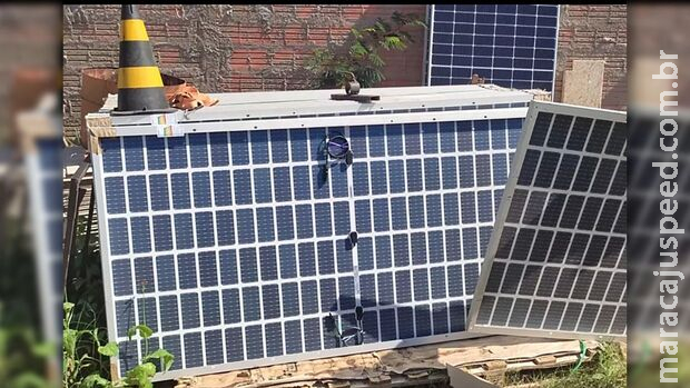 Pedreiro é preso após tentar furtar placas solares em Campo Grande Pedreiro é preso após tentar furtar placas solares em Campo Grande