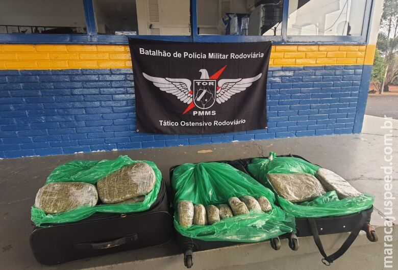 Polícia apreende skunk com passageira de ônibus na rodovia MS-289 Polícia apreende skunk com passageira de ônibus na rodovia MS-289
