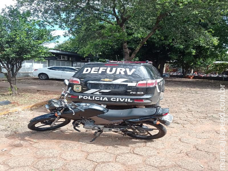 Polícia Civil/DEFURV recupera motocicleta furtada e indicia receptador