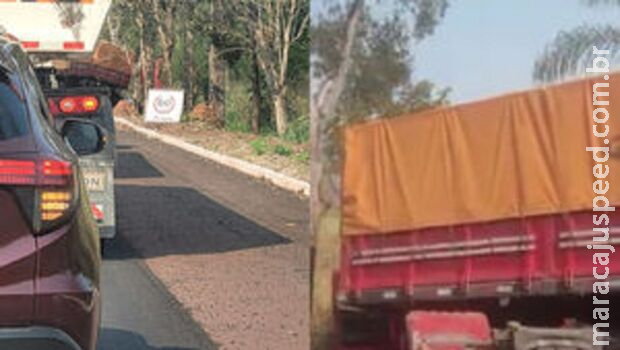 Acidente com carreta causa grande congestionamento na BR-262, em Aquidauana Acidente com carreta causa grande congestionamento na BR-262, em Aquidauana