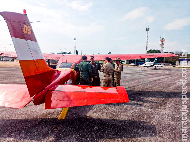 Aeronaves chegam à Corumba para reforçar ações de combate a incêndios