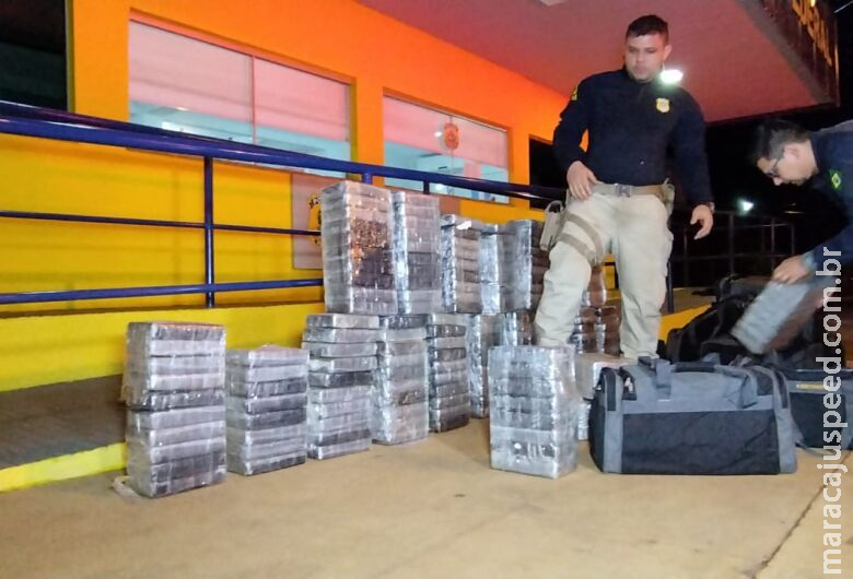 Carga de cocaína apreendida em carreta conduzida por douradense pesou 539 quilos Carga de cocaína apreendida em carreta conduzida por douradense pesou 539 quilos