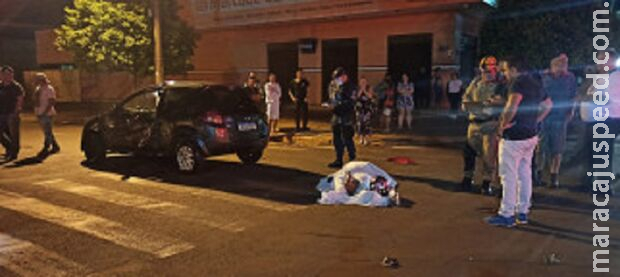 Carro atravessa preferencial e mata motociclista em Dourados Carro atravessa preferencial e mata motociclista em Dourados