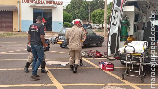Ciclista perde pedaço de joelho em batida com veículo na Avenida das Bandeiras Ciclista perde pedaço de joelho em batida com veículo na Avenida das Bandeiras