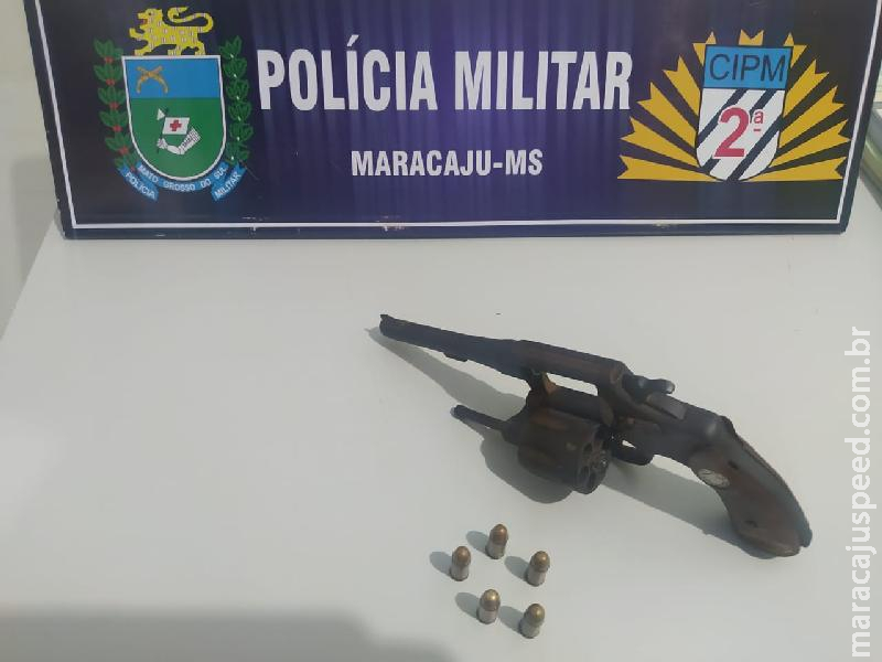 Maracaju: Polícia Militar prende dupla em motocicleta armados com revólver Taurus, calibre .32