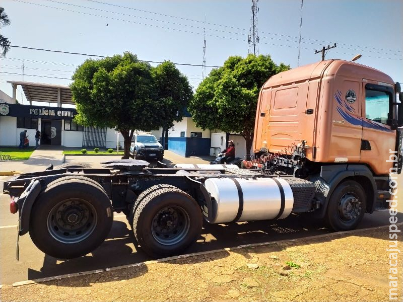 Polícia Militar de Maracaju recupera carreta com queixa de roubo/furto ocorrido no estado do Paraná