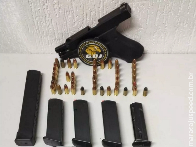 Sócio de bar é preso com pistola e porte de arma falsificado no Centro de Campo Grande