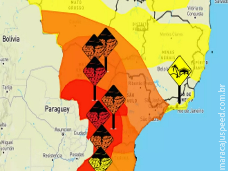 Alerta de perigo: ciclone chega a MS e mais 6 estados e pode causar estragos Alerta de perigo: ciclone chega a MS e mais 6 estados e pode causar estragos