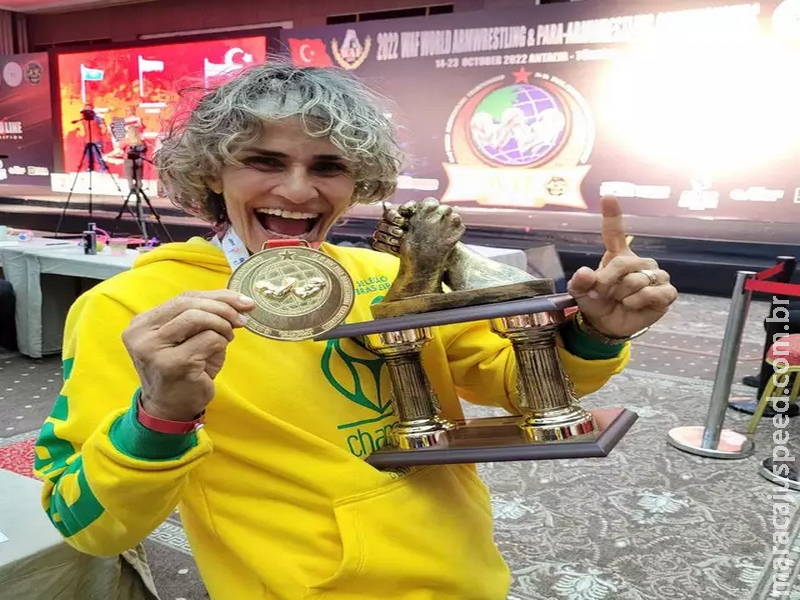 Atleta de MS conquista três medalhas no Mundial de Luta de Braço