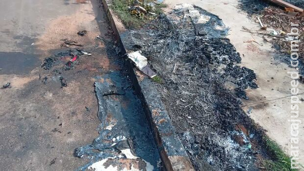 Cadáver algemado é encontrado carbonizado em Campo Grande Cadáver algemado é encontrado carbonizado em Campo Grande