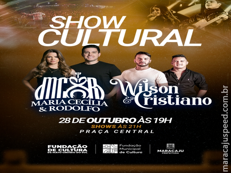 Com apoio da Prefeitura, Show Cultural leva Maria Cecília & Rodolfo e Wilson & Cristiano na Concha Acústica