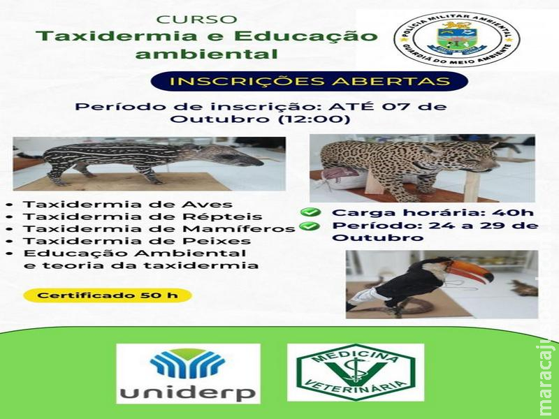 PMA e UNIDERP ministram curso de taxidermia de animais silvestres e alguns animais depois de prontos irão para o Bioparque Pantanal e para Fazenda Green Farm CO2 Free em Itaquiraí
