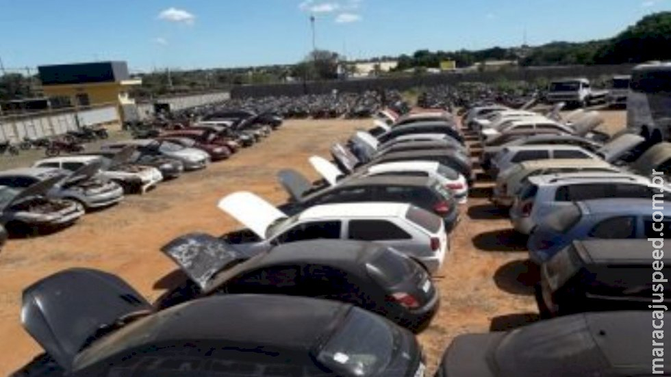 Com Siena a R$ 691, Detran-MS leiloa 99 sucatas aproveitáveis de carros e motos