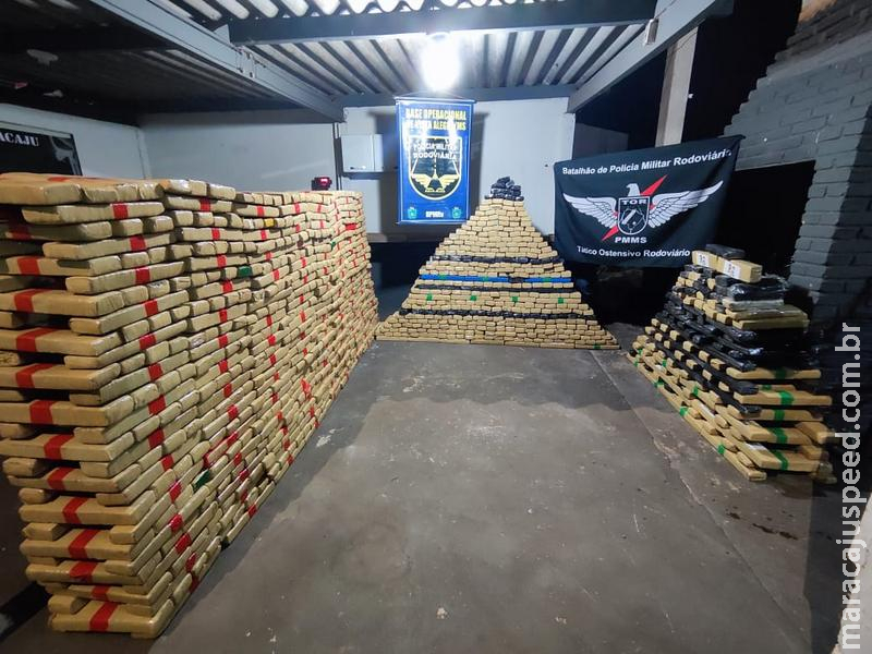 Maracaju: Polícia Militar Rodoviária apreende cerca de 1,3 tonelada de entorpecente Maracaju: Polícia Militar Rodoviária apreende cerca de 1,3 tonelada de entorpecente