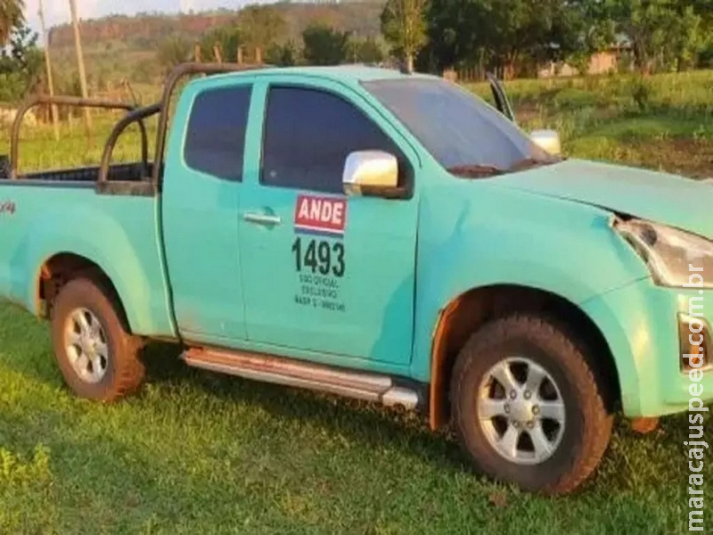 Viatura de empresa de energia elétrica do Paraguai é apreendida com maconha Viatura de empresa de energia elétrica do Paraguai é apreendida com maconha