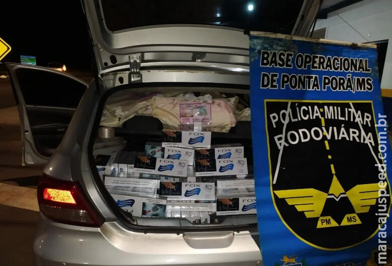 Carga de produtos sem documentação legal é apreendida na MS-164 Carga de produtos sem documentação legal é apreendida na MS-164