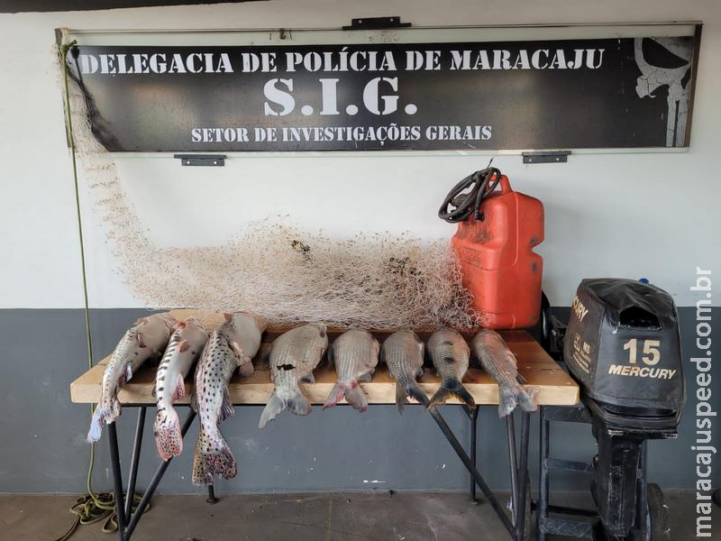 Maracaju: Polícia Civil prende em flagrante delito, três homens que praticavam pesca fora do período permitido