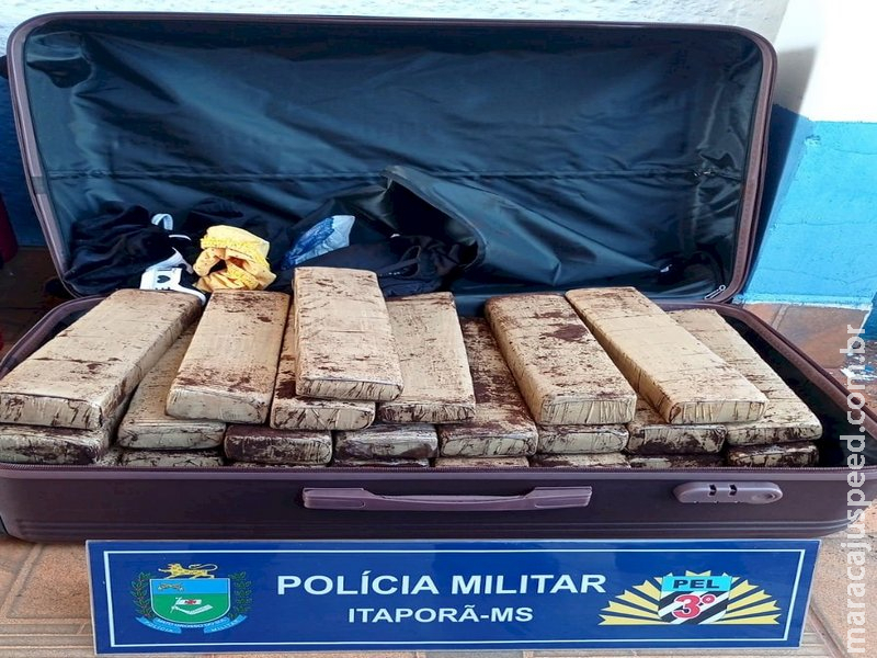Mulher que transportava 27.400 kg de maconha em ônibus intermunicipal é presa em Itaporã