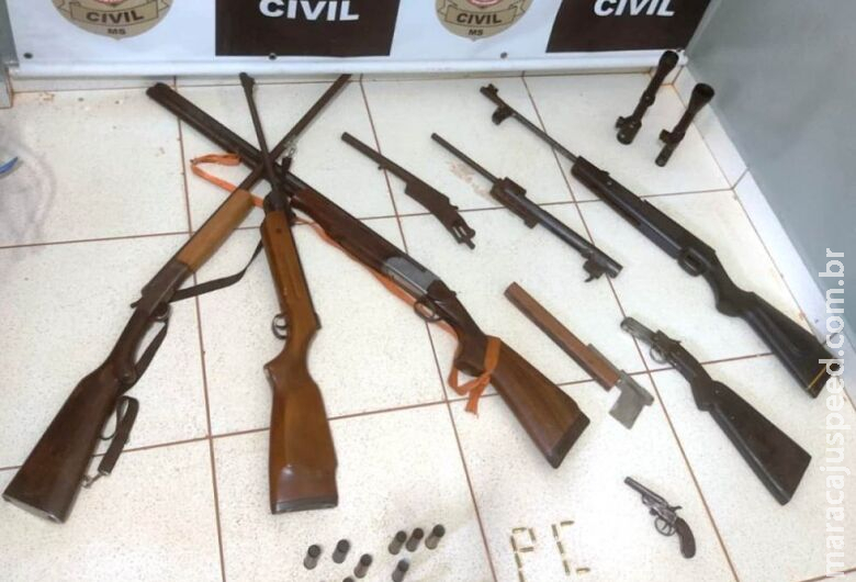 Operação apreende armas, munições e peças para fabricação de armas Operação apreende armas, munições e peças para fabricação de armas