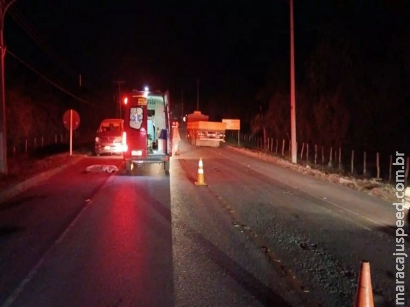 Pedestre morre atropelado por motocicleta na BR-262 em Corumbá