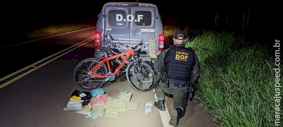 DOF apreende maconha, skunk e haxixe transportados em bicicletas DOF apreende maconha, skunk e haxixe transportados em bicicletas