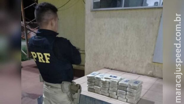 Em veículos de aplicativo, bolivianos são presos com 30 kg de cocaína em sacos de milho na BR-262