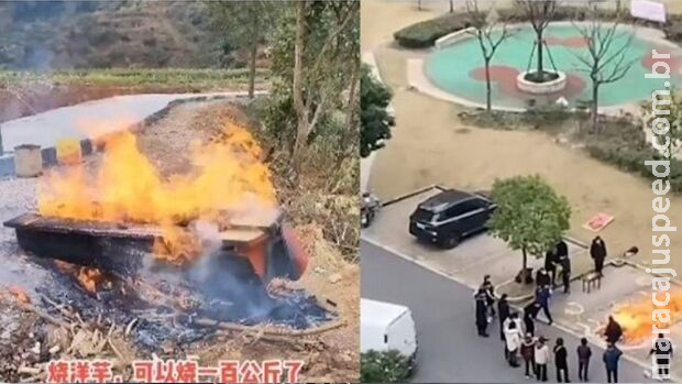 Famílias queimam corpos após mortes em surto de Covid na China Famílias queimam corpos após mortes em surto de Covid na China
