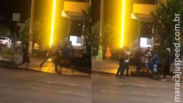 Homem desmaia após levar soco durante briga em Camapuã Homem desmaia após levar soco durante briga em Camapuã