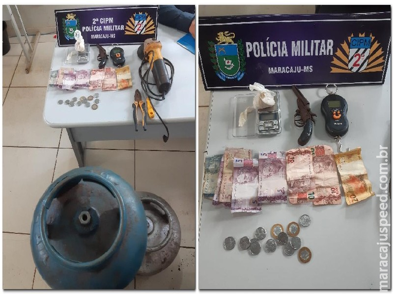 Maracaju: Polícia Militar prende três homens acusados de Receptação, Resistência, Porte Ilegal de Arma de Fogo de Uso Permitido e Tráfico de Drogas
