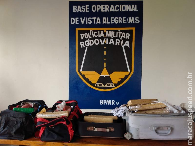 Maracaju: Polícia Militar Rodoviária aborda ônibus e encontra dois passageiros transportando entorpecente