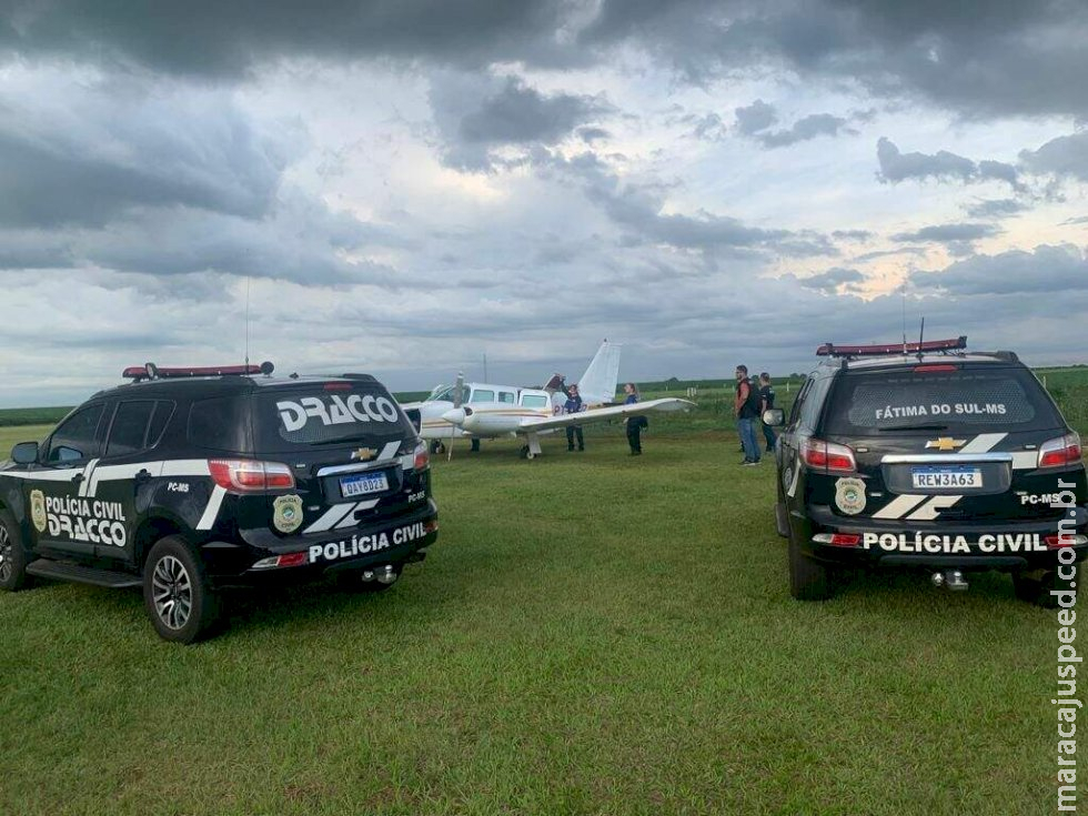 Operação da PF mira envolvidos com avião do tráfico apreendido em MS