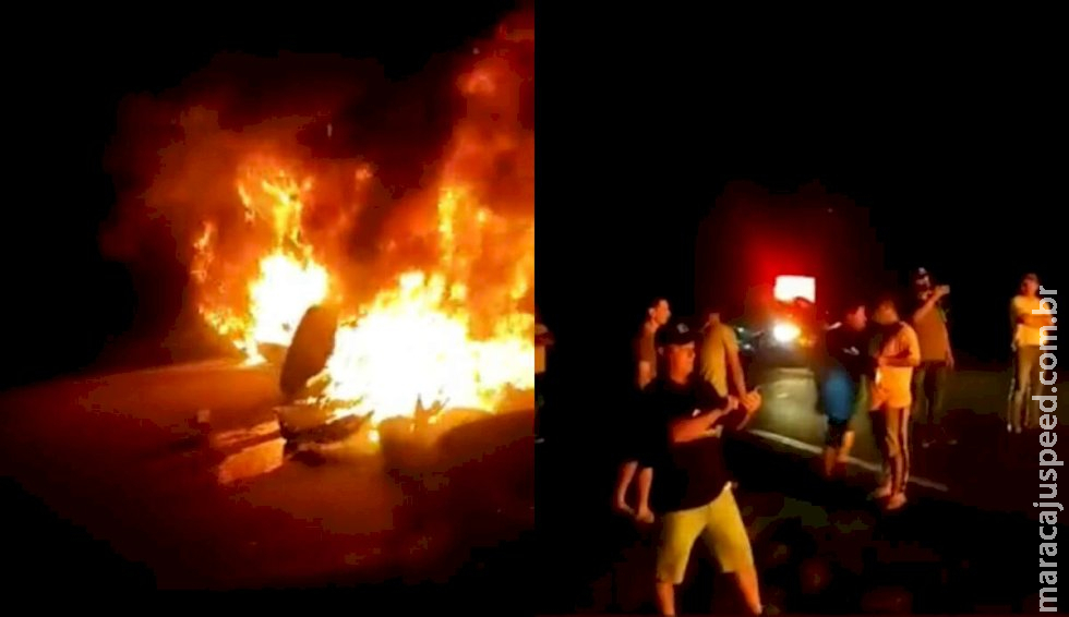 PRF informa liberação parcial da BR-163 após bloqueio realizado por manifestantes em MS PRF informa liberação parcial da BR-163 após bloqueio realizado por manifestantes em MS
