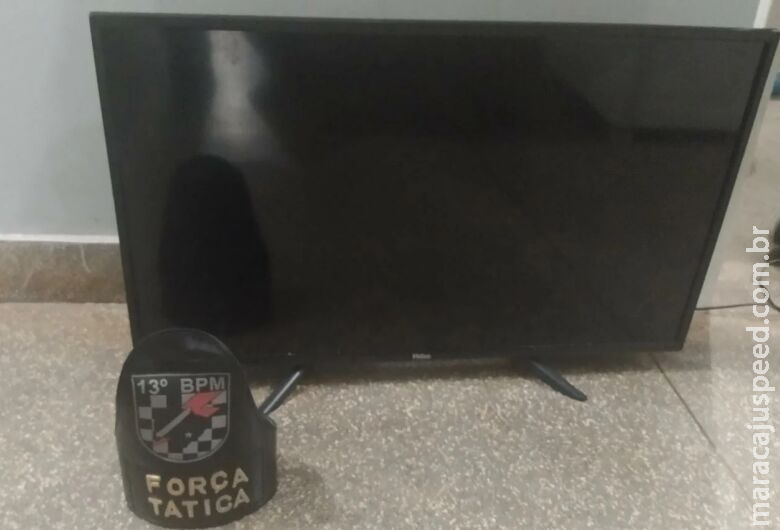 Televisor furtado é recuperado e receptadora presa