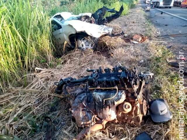 Colisão frontal entre camionete e carreta mata agrônomo de 22 anos