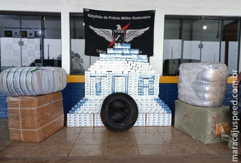Contrabando de cigarros avaliado em quase R$ 90 mil é apreendido Contrabando de cigarros avaliado em quase R$ 90 mil é apreendido
