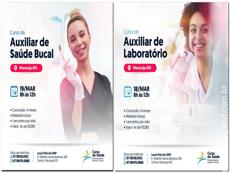 Curso da Saúde traz para Maracaju “Auxiliar de Saúde Bucal e Auxiliar de Laboratório”