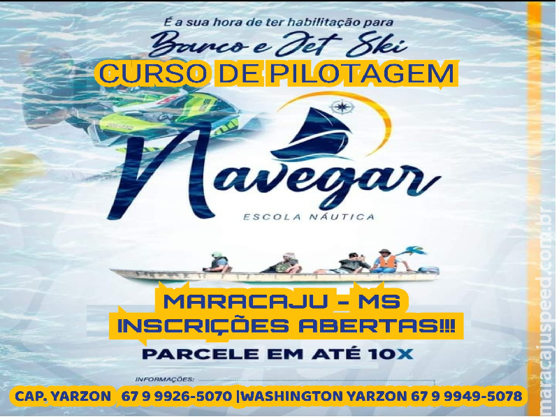 "Escola Náutica Navegar" realizará curso de pilotagem em Maracaju para "Arrais Amador e Profissional" "Escola Náutica Navegar" realizará curso de pilotagem em Maracaju para "Arrais Amador e Profissional"