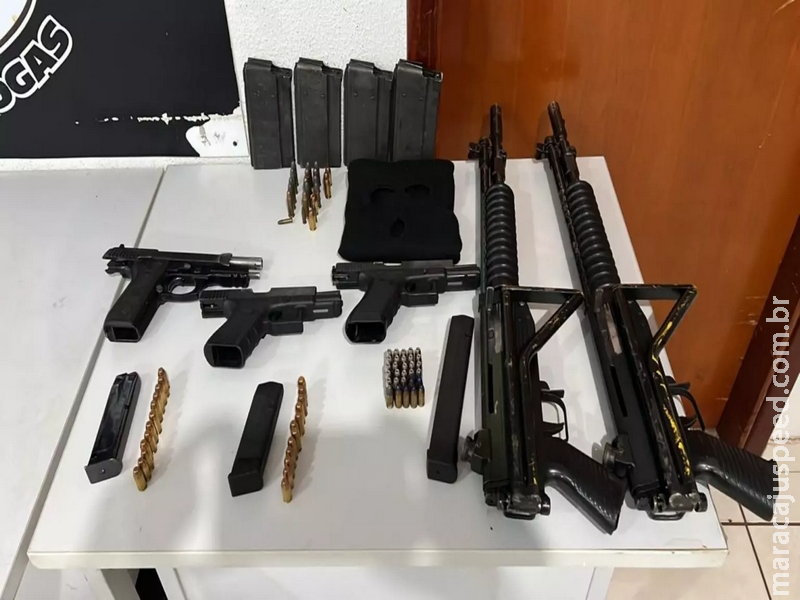 Grupo é preso com fuzis em Campo Grande e armas seriam usadas em vingança