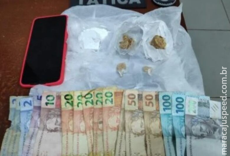 Homem tenta fugir de abordagem policial e é preso com drogas