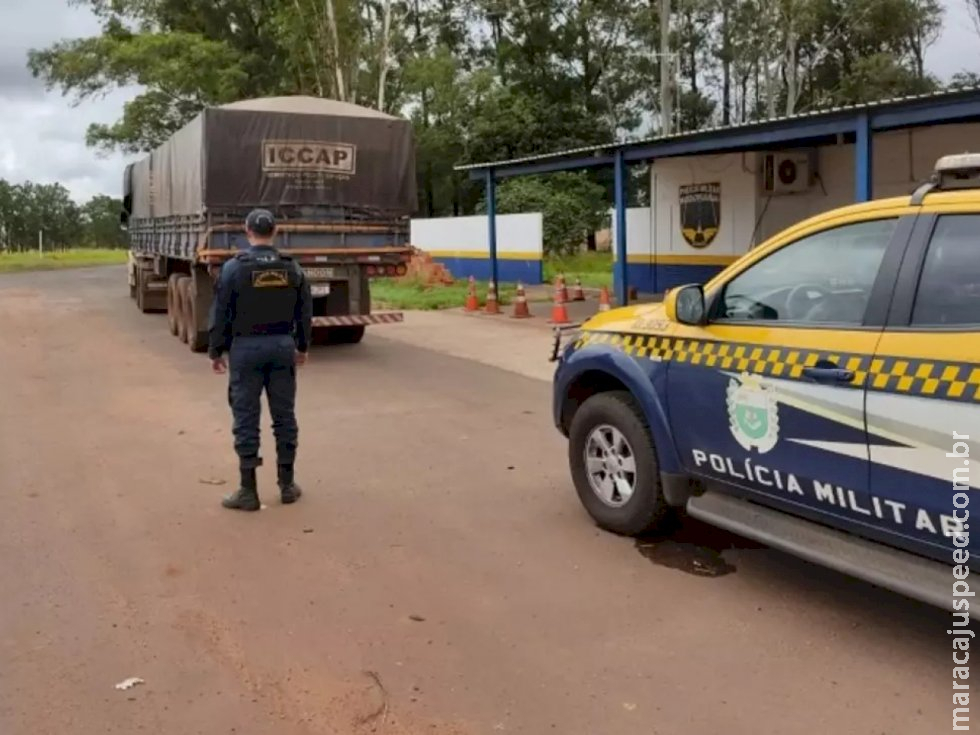 Polícia apreende carreta com 963 quilos de entorpecente na MS-164