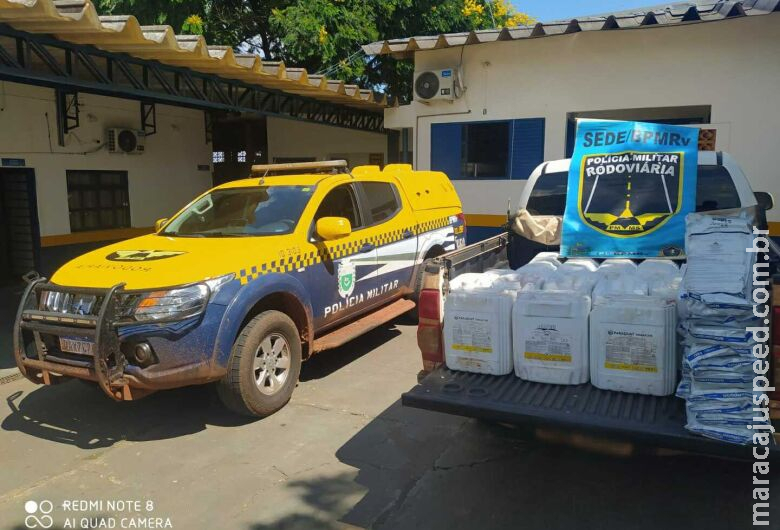 Polícia Militar Rodoviária apreende carga de agrotóxico contrabandeado