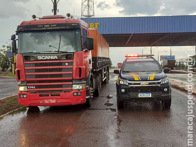 PRF recupera caminhão em MS e descobre sequestro de condutor em SP PRF recupera caminhão em MS e descobre sequestro de condutor em SP