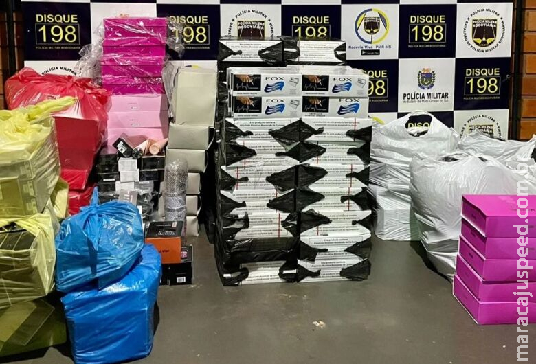 Quatro veículos são apreendidos com mais de R$ 57 mil em contrabando e descaminho