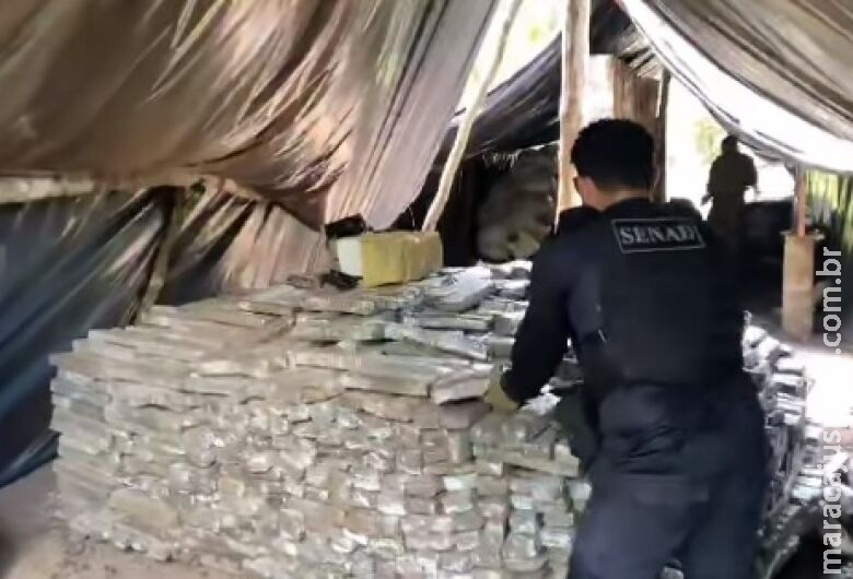 Senad destrói 7t de maconha em três acampamentos no Paraguai Senad destrói 7t de maconha em três acampamentos no Paraguai
