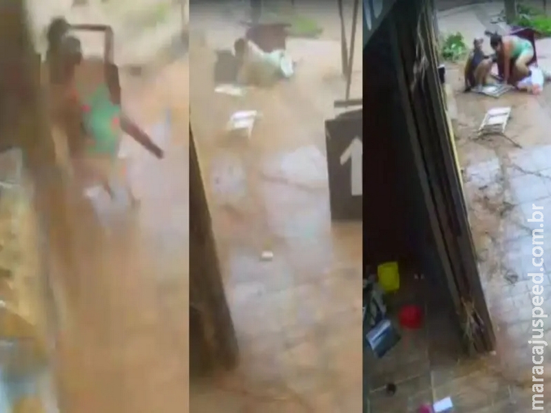 Vendaval arrasta mãe e filha, destrói pizzaria e deixa R$ 5 mil de prejuízo na Capital Vendaval arrasta mãe e filha, destrói pizzaria e deixa R$ 5 mil de prejuízo na Capital