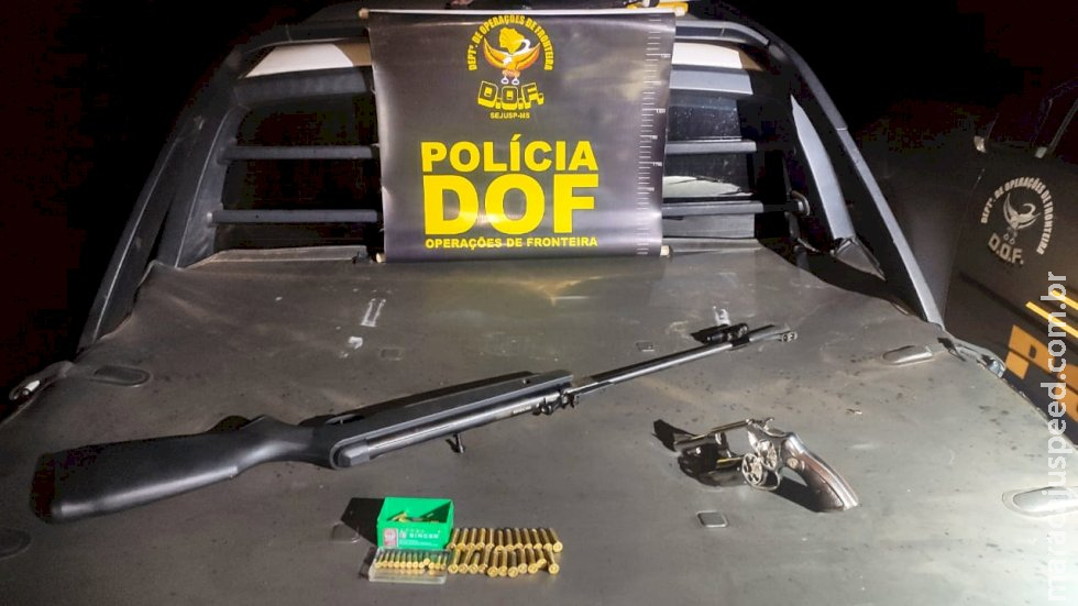 Armas de fogo e munições foram apreendidas pelo DOF Armas de fogo e munições foram apreendidas pelo DOF