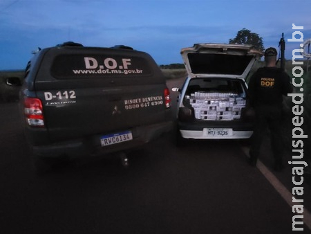 DOF apreende veiculos carregados de contrabando em Sidrolândia DOF apreende veiculos carregados de contrabando em Sidrolândia