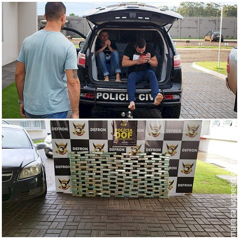 Dupla é presa com 150 quilos de cocaína após chegar em residencial em Dourados 