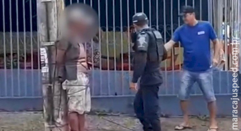 Homem é amarrado em poste no DF após suspeita de estuprar mulher em calçada