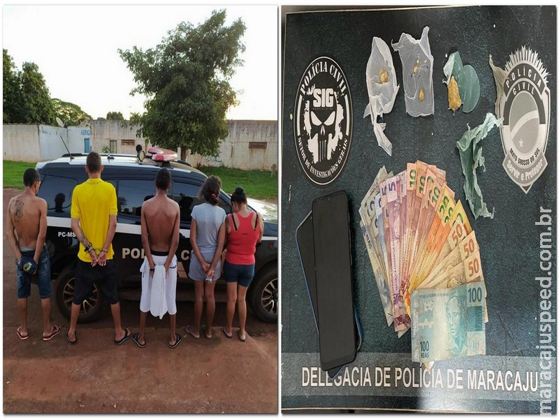 Maracaju: Polícia Civil prende em flagrante dois indivíduos traficando entorpecentes enquanto realizava investigação de roubo ocorrido na última quarta-feira (2)